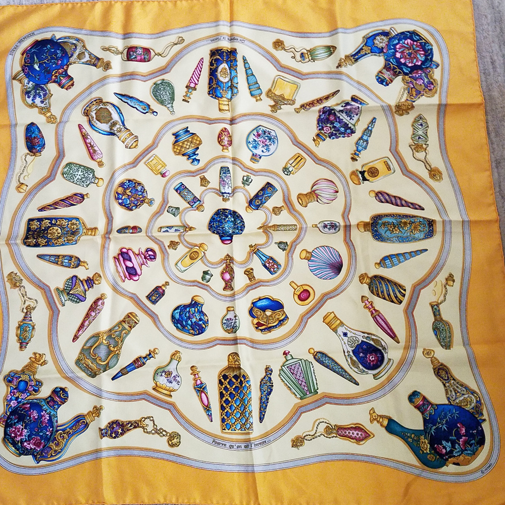 AUTHENTIC Hermes Silk Scarf QU'IMPORTE LE FLACON